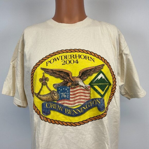 Anvil Other - USS Bennington Crew Powderhorn 2004 T Shirt Vtg US Navy Ship Size L